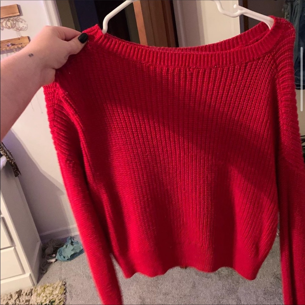 red sweater